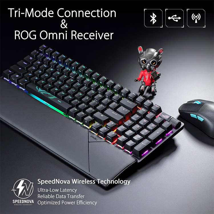 خرید کیبورد Asus ROG Strix Scope II 96 - بی‌سیم - سوییچ مکانیکی ROG NX نسخه Snow